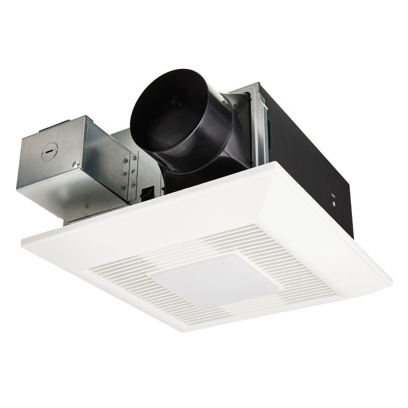 White Energy Star Ceiling Mount Ventilation Fan with LED Light