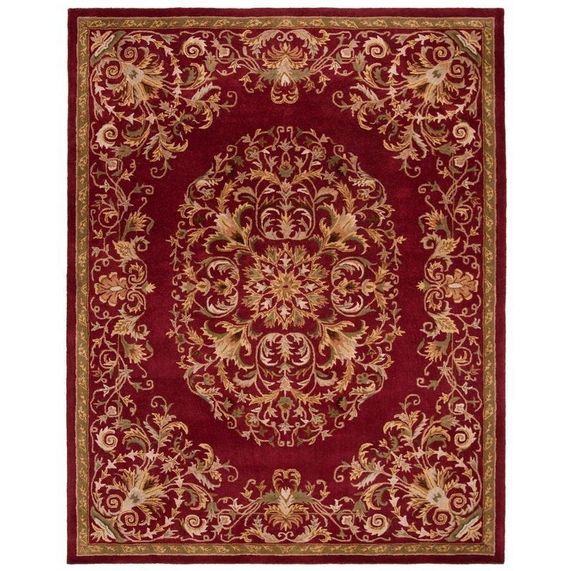 Heritage Red Hand-Tufted Wool Rectangular Area Rug