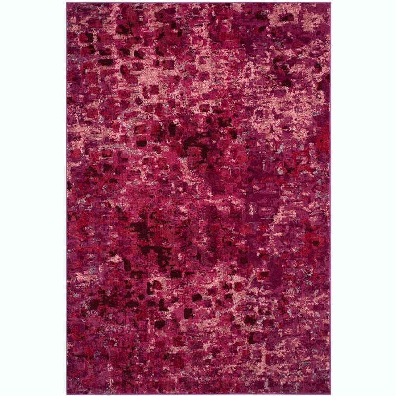 Fuchsia Synthetic Reversible 3' x 5' Stain-Resistant Rug