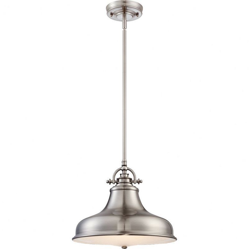 Emery Brushed Nickel 13.5" Industrial Pendant Light