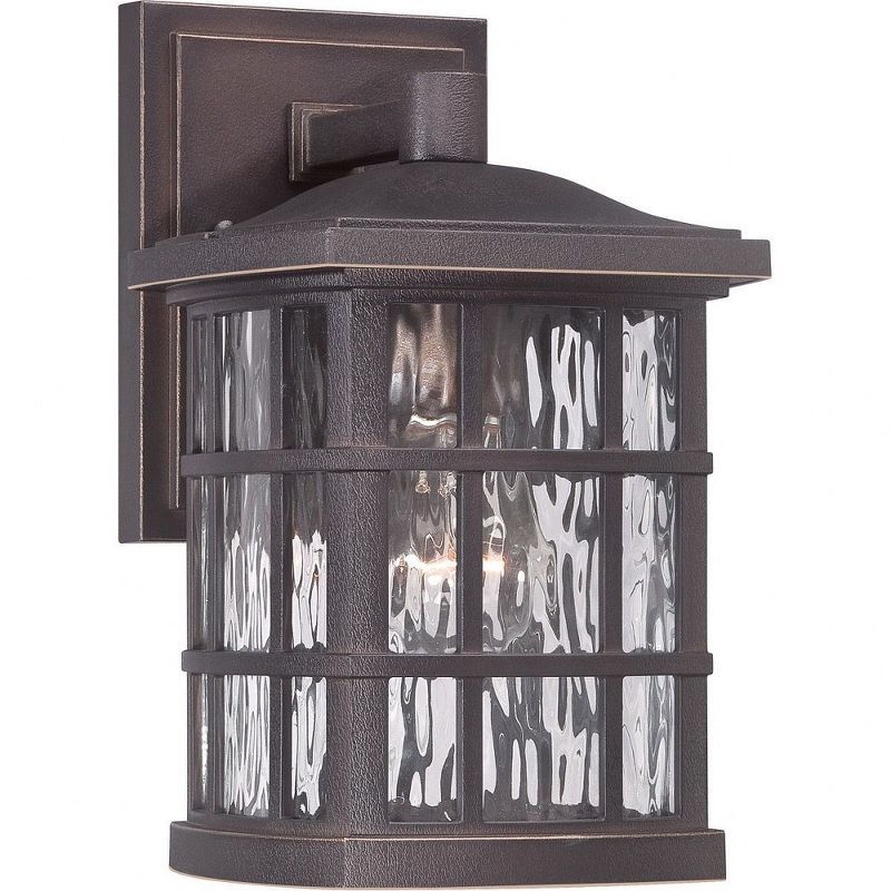 Palladian Bronze 10.5" Dimmable Outdoor Lantern with Water Glass