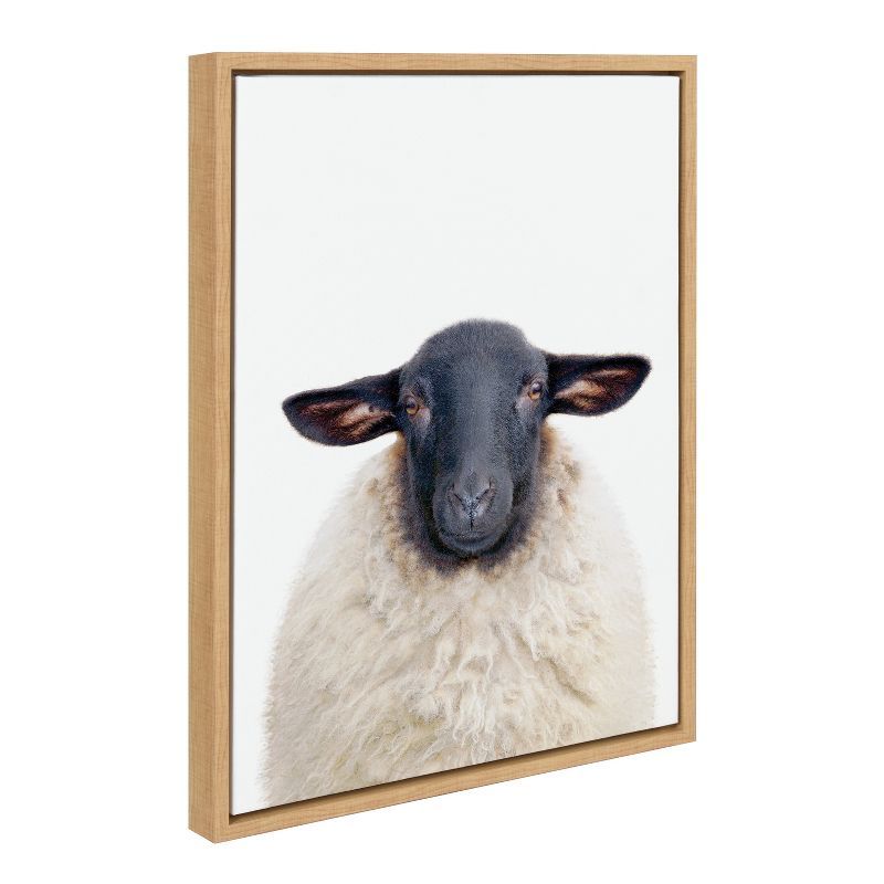 Natural Framed Dorper Sheep Canvas Print, 18" x 24"