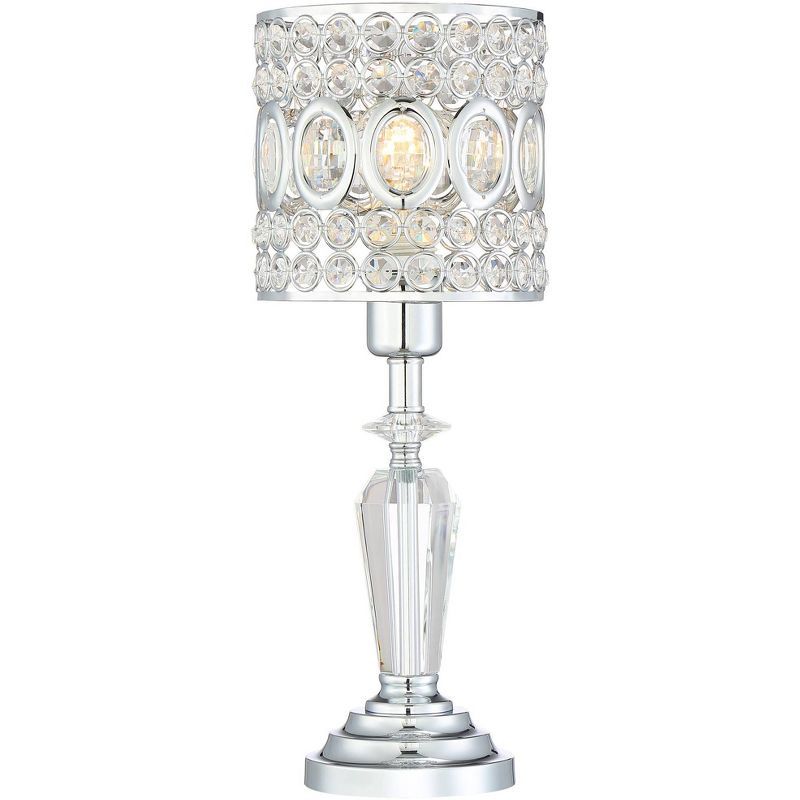 Vienna Crystal and Chrome 17" Accent Table Lamp