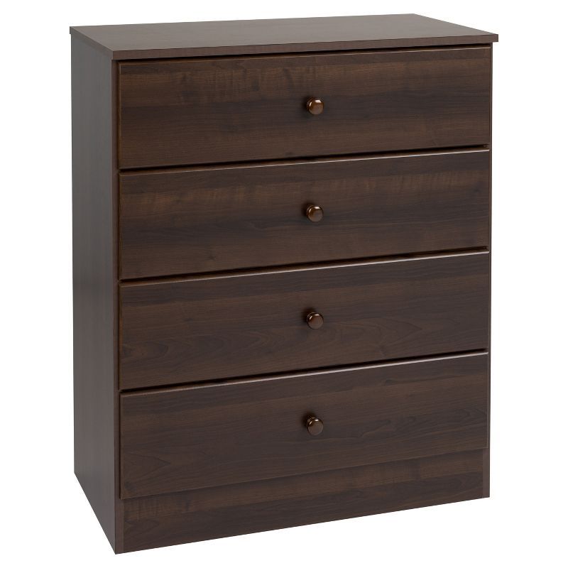 Astrid Espresso 4-Drawer Vertical Wood Dresser