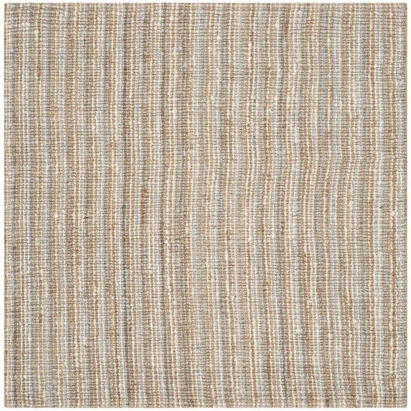 Handmade Reversible Gray and Natural Wool Area Rug