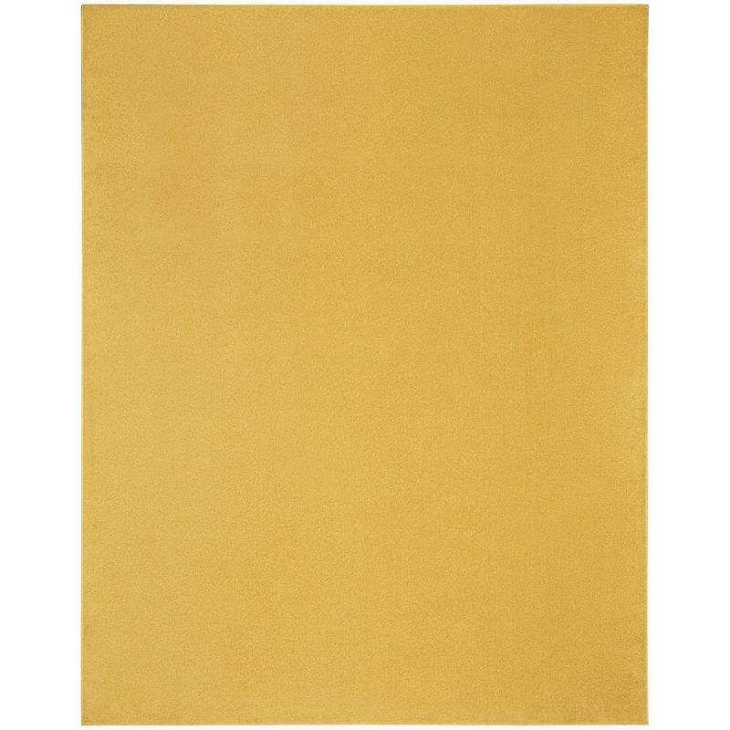 Sundrop Yellow 10' x 14' Easy-Care Synthetic Area Rug