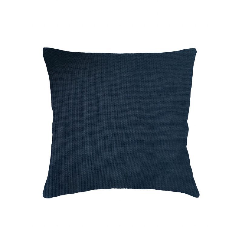 Navy Blue Linen 20x20 Throw Pillow with Down Alternative