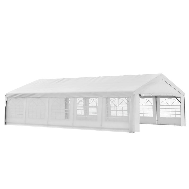 White Heavy Duty Outdoor Party Tent with Removable Sidewalls