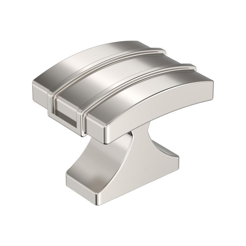 Polished Nickel 1-1/2 Inch Modern Rectangular Cabinet Knob