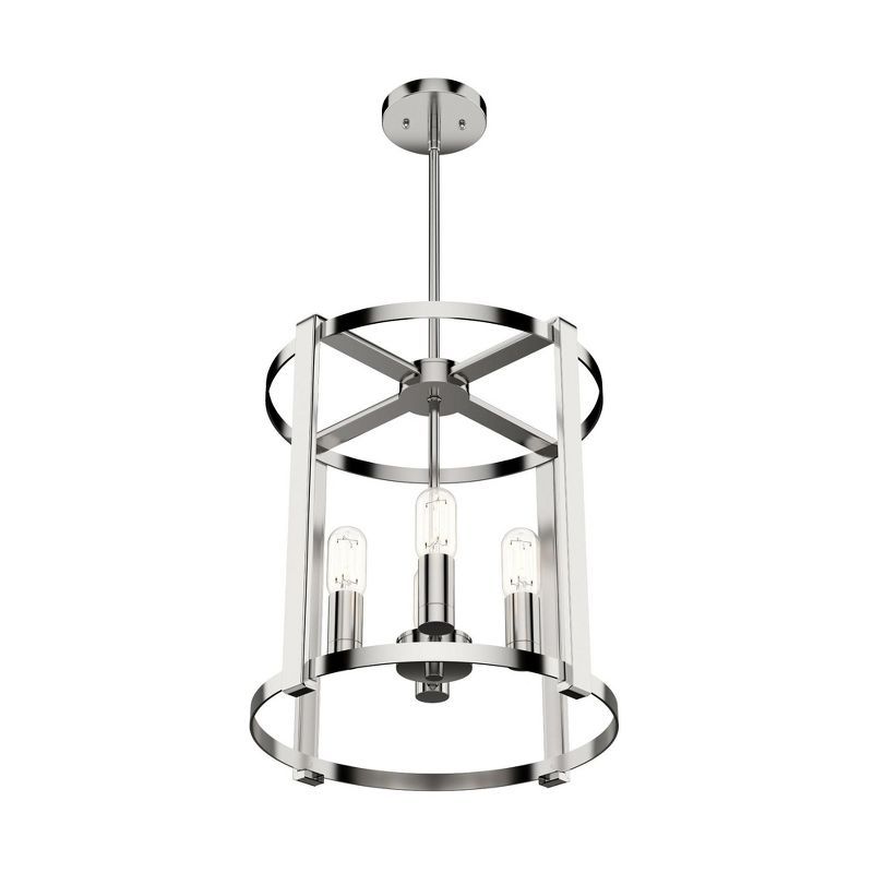 Astwood Mini Nickel Cage Chandelier - 18" Transitional Design