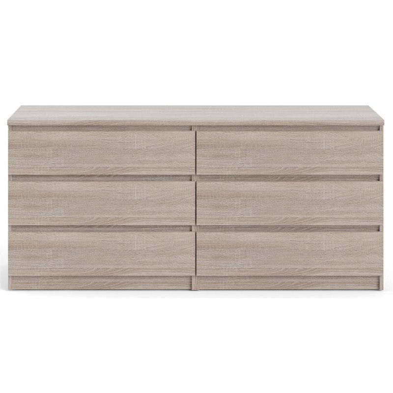 Truffle Oak Scottsdale 6-Drawer Double Dresser