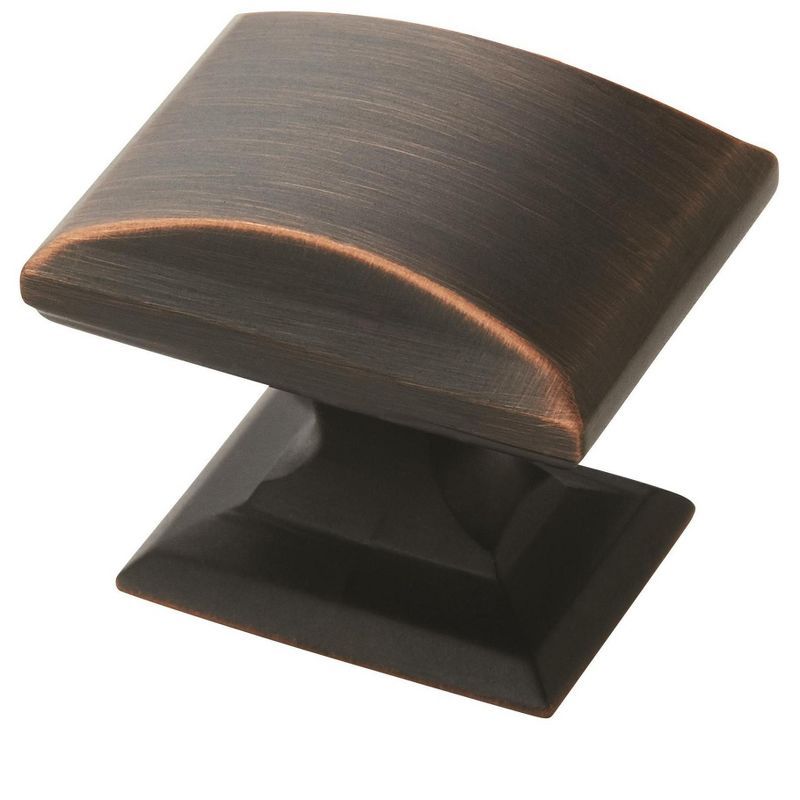 Oil Rubbed Bronze Square Cabinet Knob with Mounting Hardware