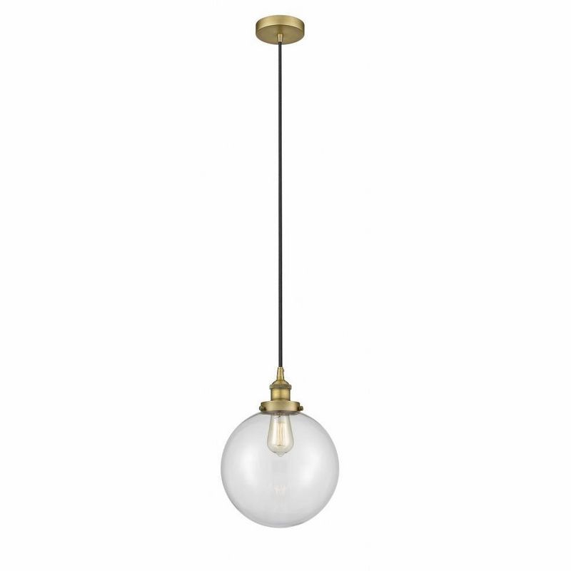 Edison 13'' Brushed Brass Mini Globe Pendant Light
