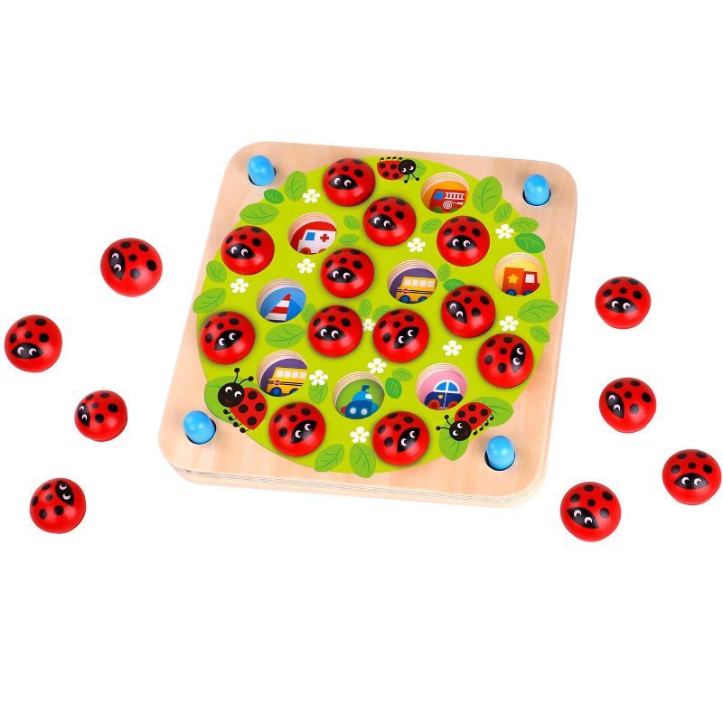 Wooden Ladybug Garden Memory Game for Kids