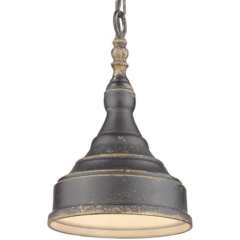 Antique Black Iron Mini Pendant Light