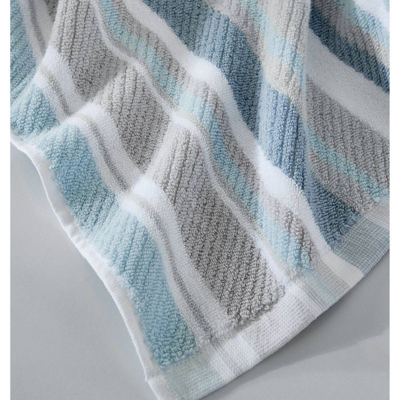 Ocean Bay Stripe Blue Cotton 3-Piece Towel Set