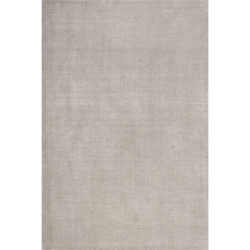 Dove Grey 6' x 9' Handmade Wool and Viscose Rug