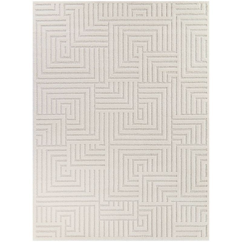 Chandra Cream 3D Effect Kids' Easy-Care Area Rug