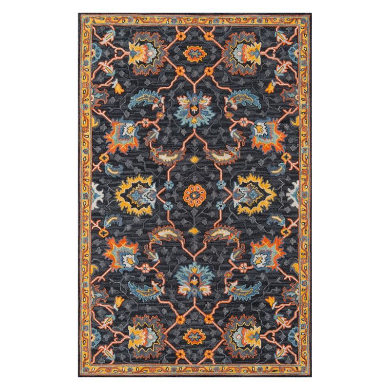 Ibiza Charcoal Multicolor Wool 2' x 3' Tufted Area Rug