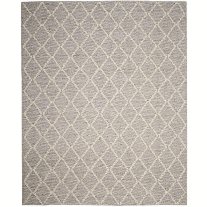 Ivory Elegance Hand-Tufted Wool and Viscose 9' x 12' Area Rug