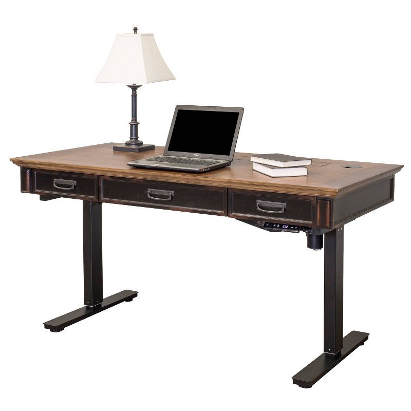 Hartford Brown Adjustable Height Electric Standing Desk