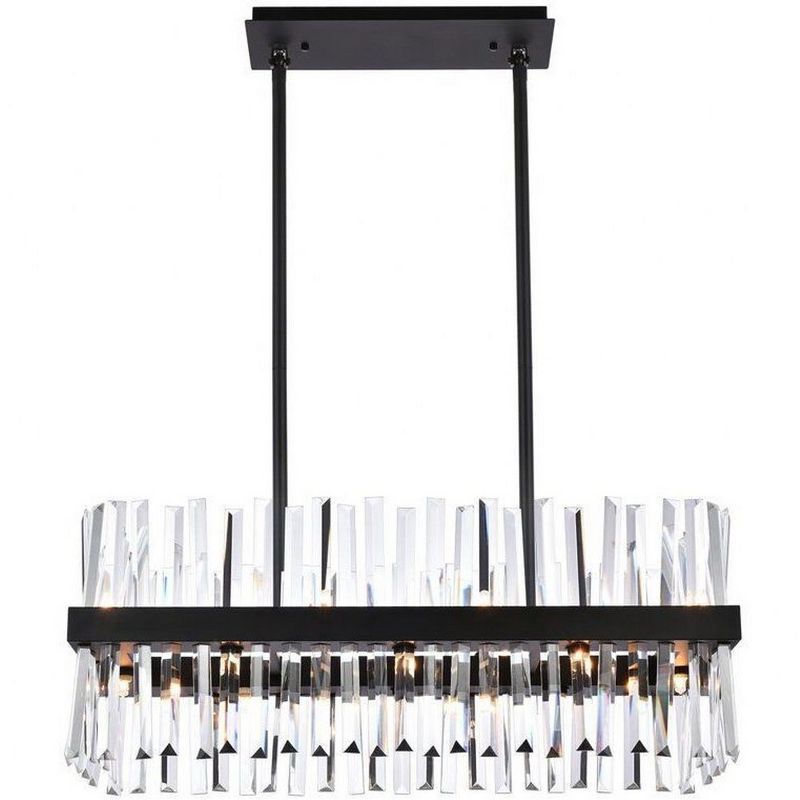 Serephina 16-Light Black Crystal Chandelier with Royal Cut Prisms