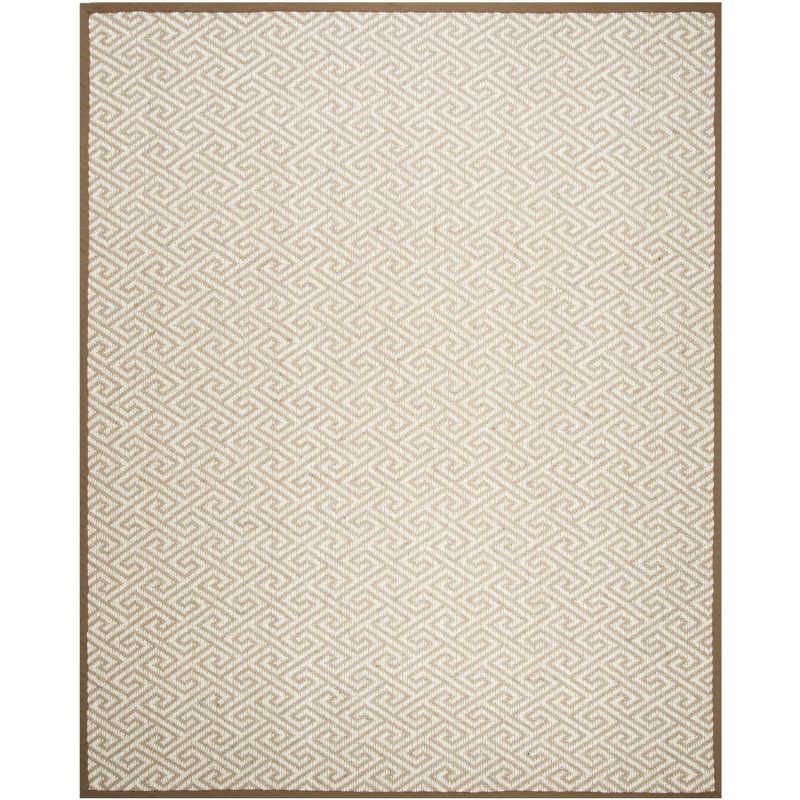 Natural Sisal and Jute 8' x 10' Area Rug with Geometric Pattern