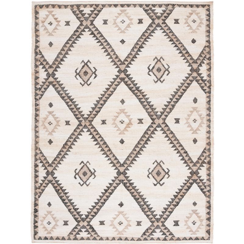 Kilim KLM761 Hand Woven Area Rug - Ivory/Black - 8'x10' - Safavieh.