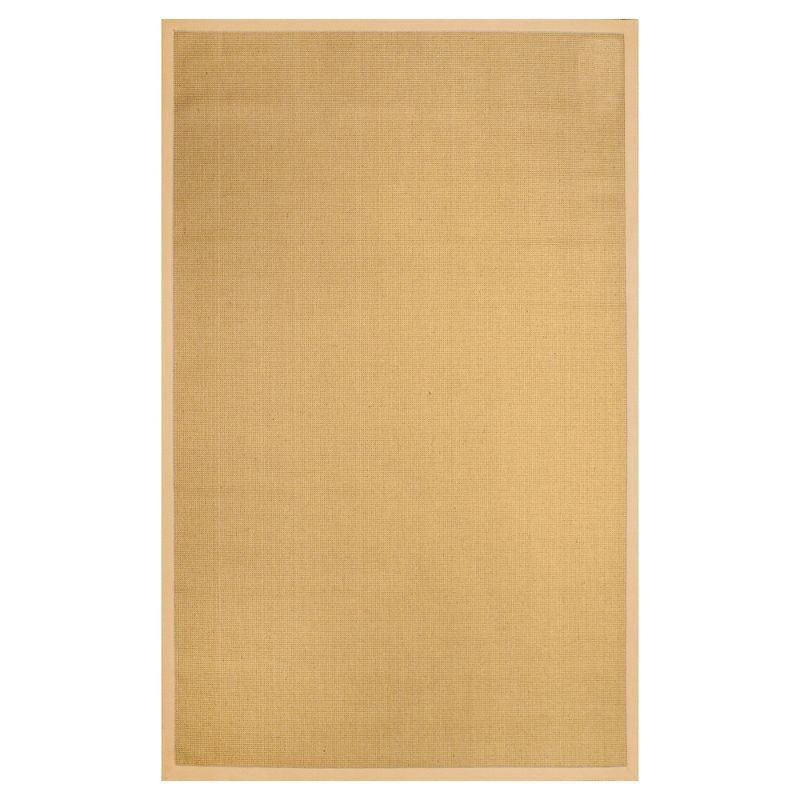 Handmade Reversible Beige Jute Rectangular Area Rug