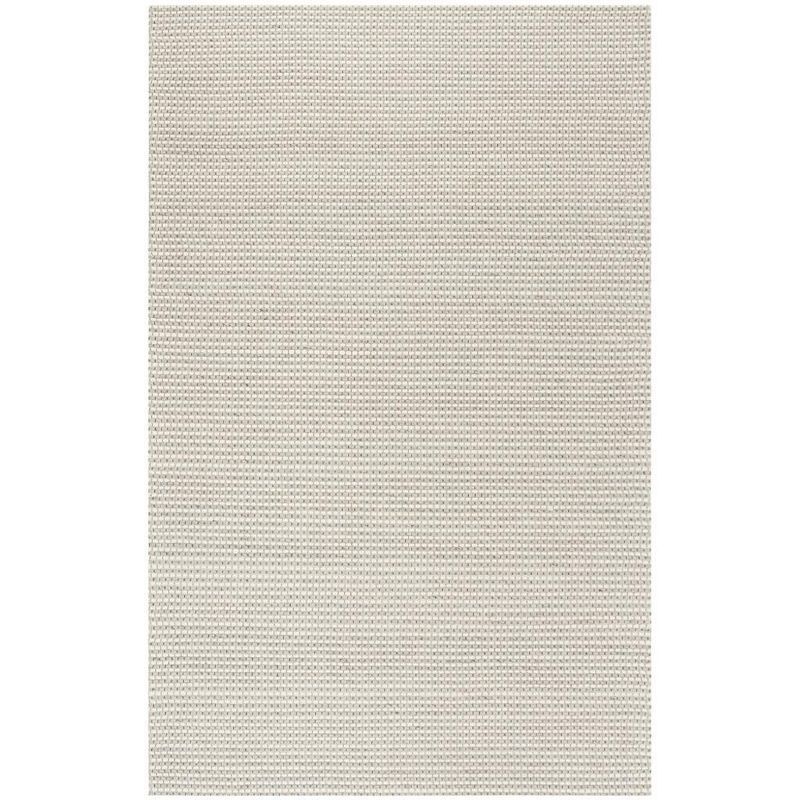 Silver and Ivory 4' x 6' Handwoven Wool Area Rug