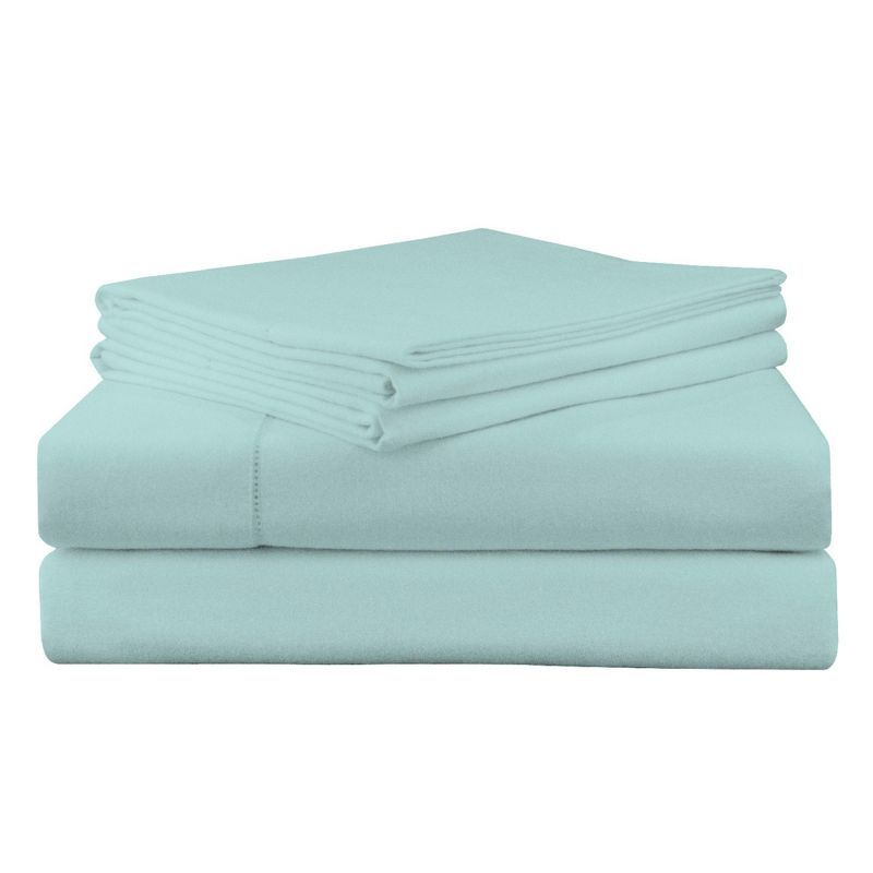 King Gray Cotton Flannel Plaid Sheet Set