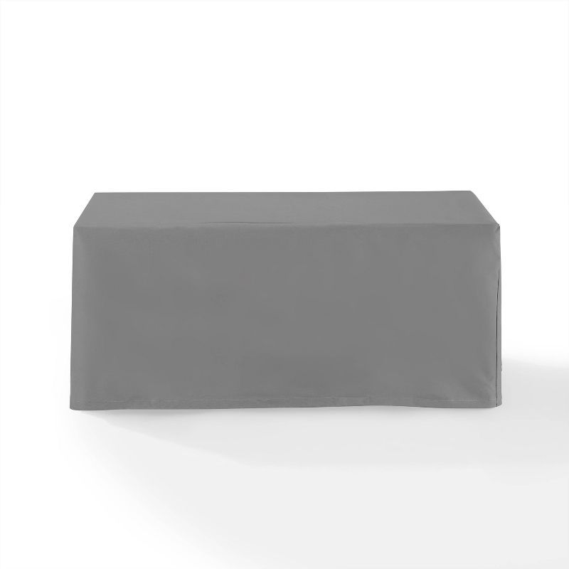 Gray Heavy-Duty Vinyl Outdoor Rectangular Table Cover