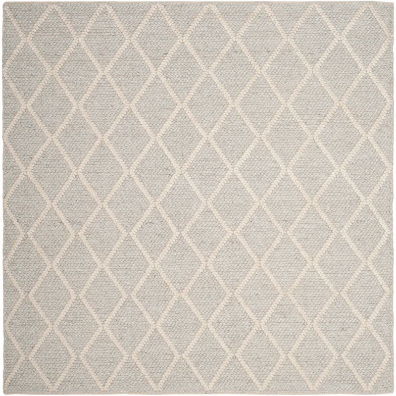 Ivory Coast Hand-Tufted Wool 4' Square Braided Rug