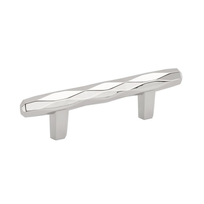 Polished Chrome Modern Cabinet Drawer Pull with Mounting Hardware