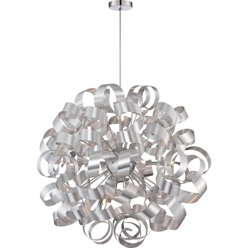 Millenia Crystal Chrome 31" Swirling Pendant Light