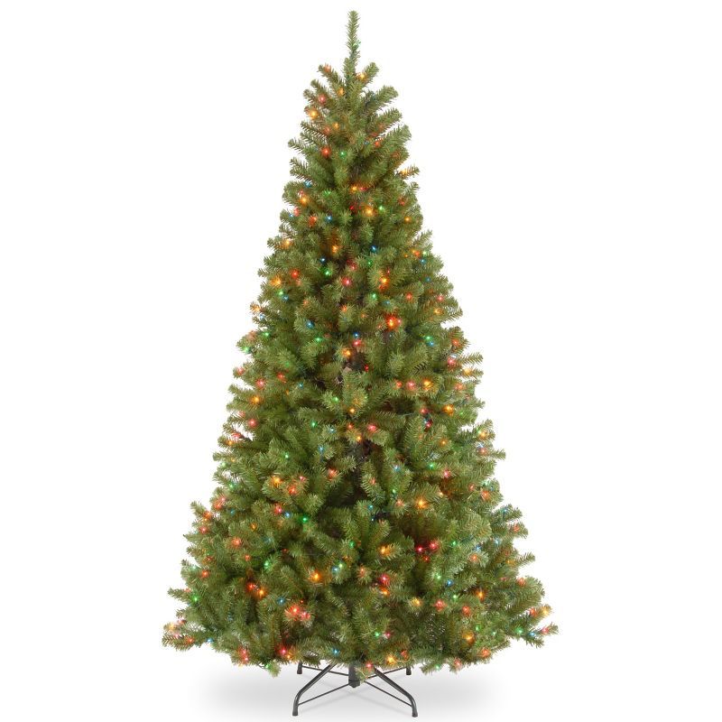 7.5' Pre-Lit North Valley Spruce Artificial Christmas Tree with Multicolor Lights