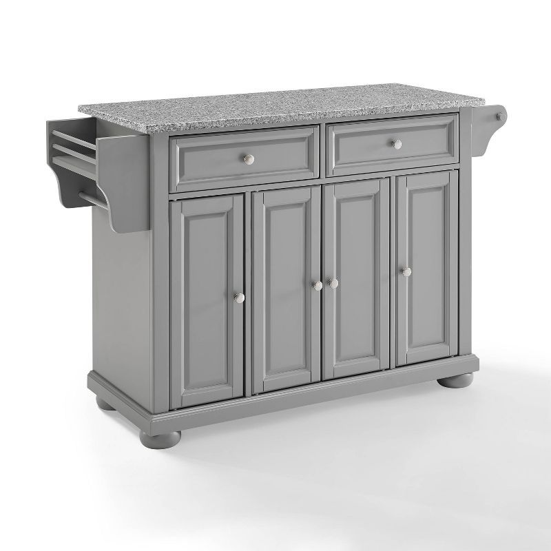 Alexandria Vintage Gray Granite Top Kitchen Island