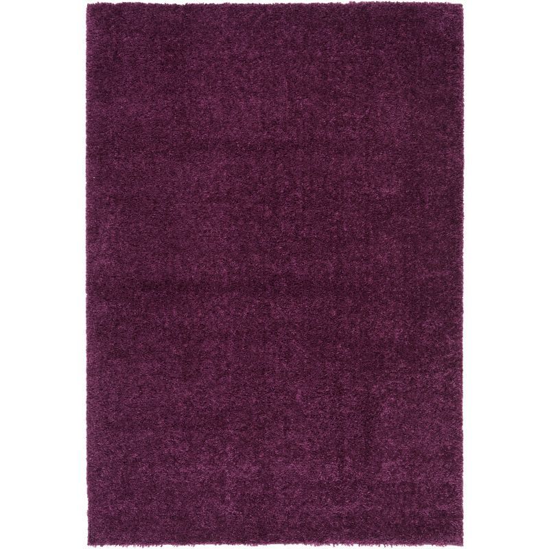 Plush Purple Square Shag Rug 6' x 9' - Hand-knotted Easy Care