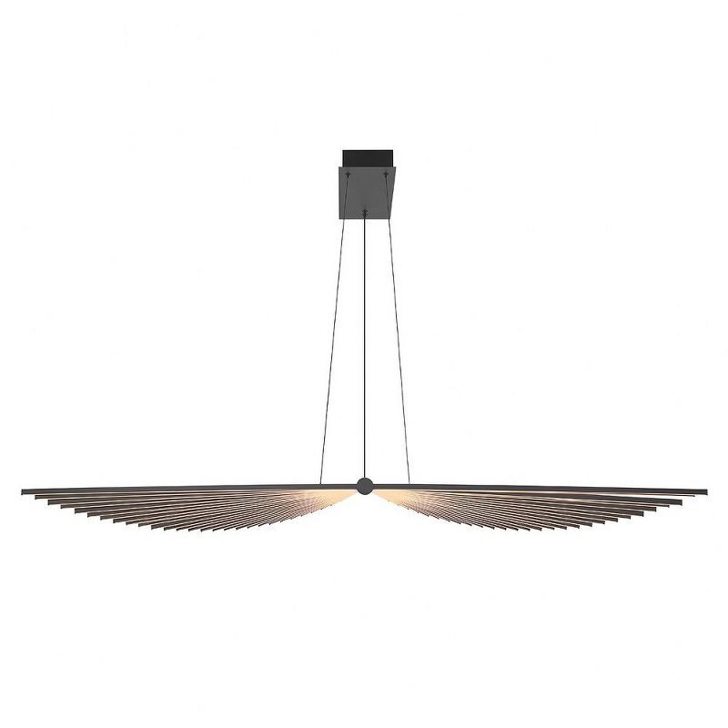 Black LED Linear Pendant Light with Integrated Bulb