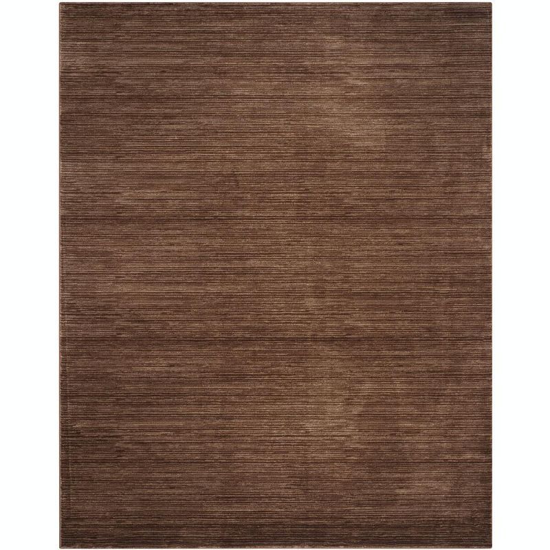 Elegant Vision Brown 10' x 14' Soft Synthetic Area Rug