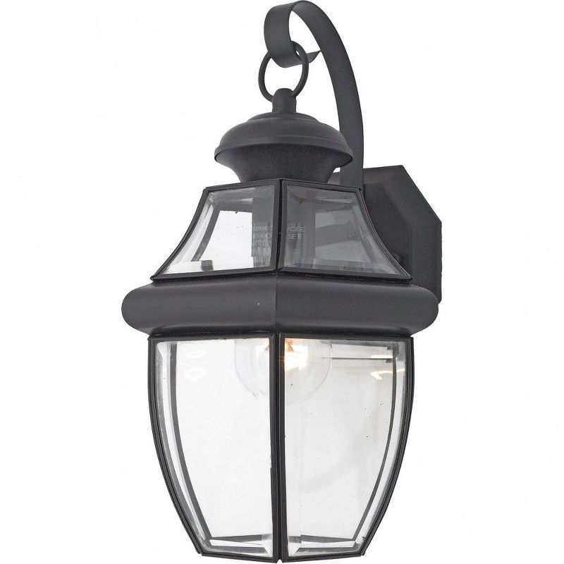 Mystic Black Bronze Outdoor Wall Lantern with Clear Glass