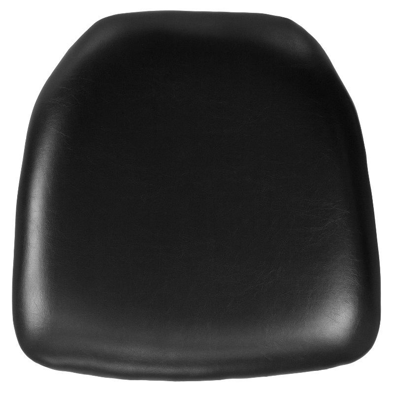 Black Vinyl Chiavari Chair Cushion with Firm Support