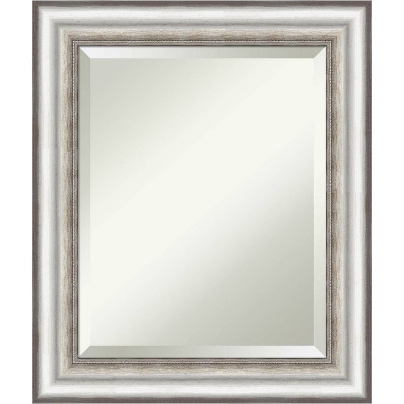 Rectangular Silver Beveled Bathroom Vanity Wall Mirror