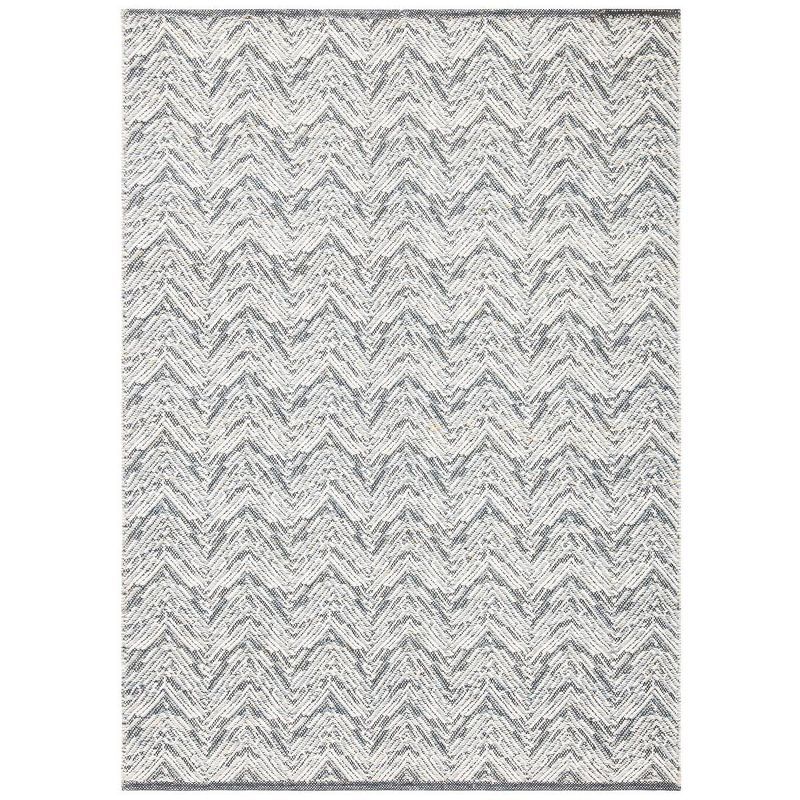 Bohemian Gray Nomadic Flat Woven Wool Area Rug 4' x 6'