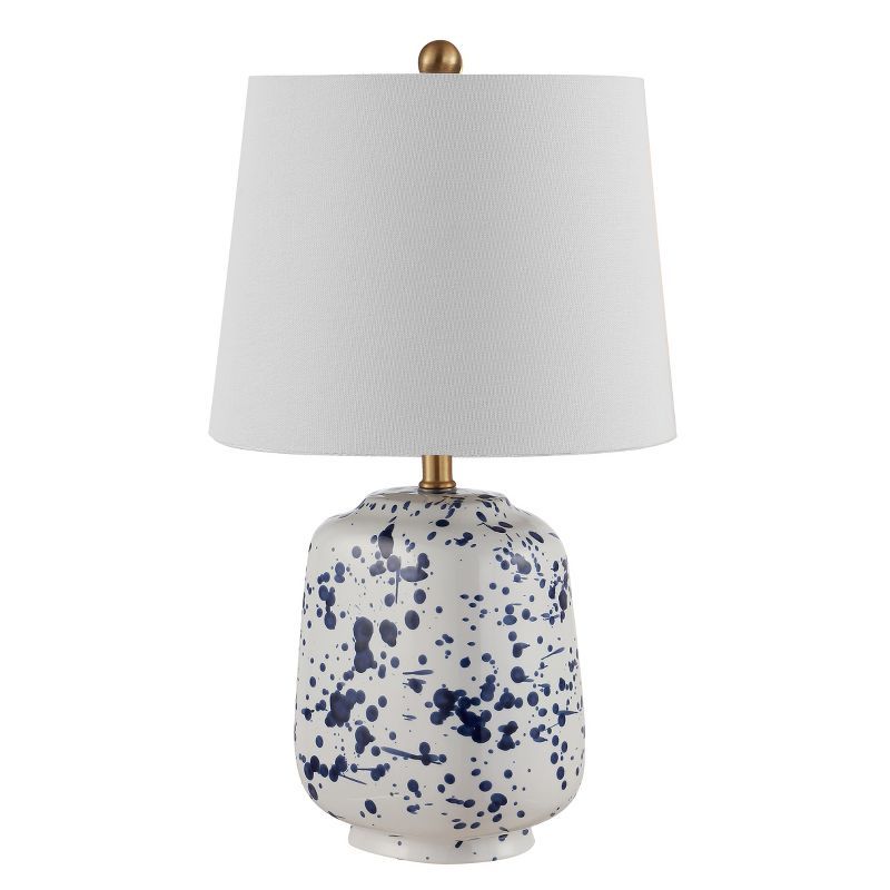 Greyon 23" Navy Blue and White Ceramic Table Lamp