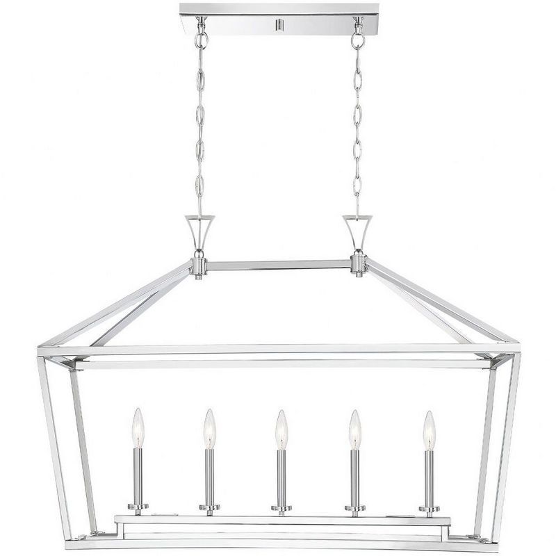 Townsend Polished Nickel 5-Light Trestle Candle Chandelier
