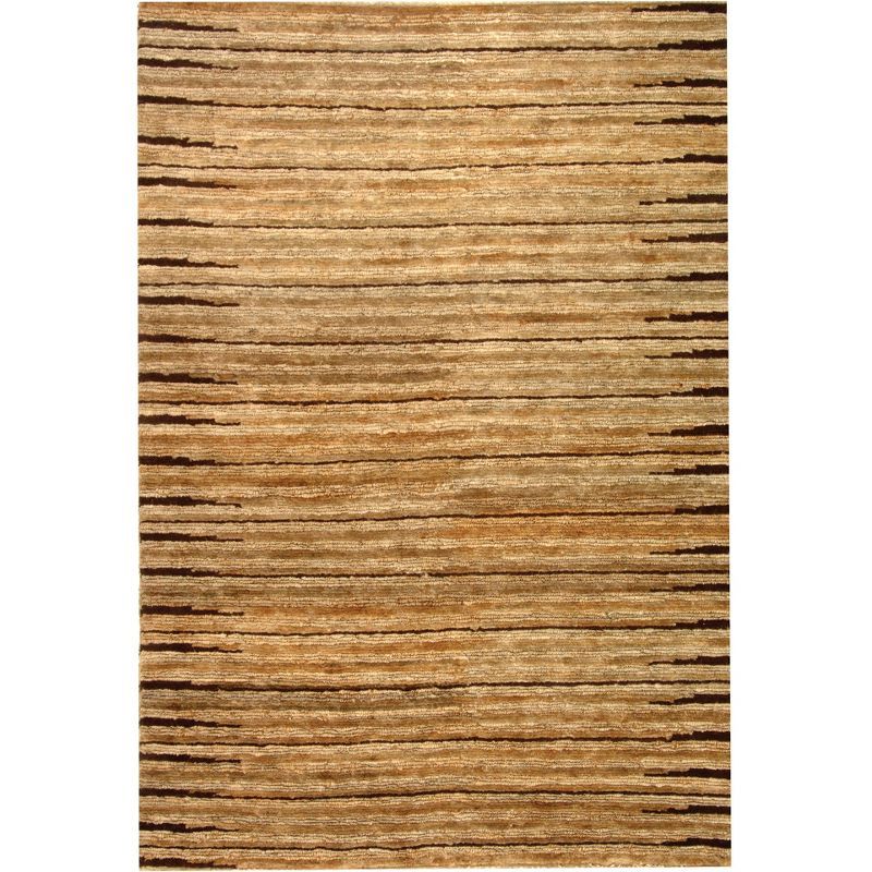 Eco-Friendly Ivory Jute Hand-Knotted 9' x 12' Area Rug