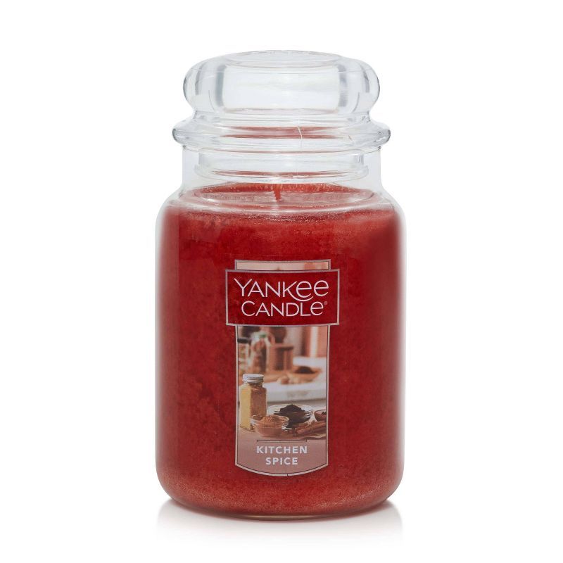 Large Red Soy Scented Fall Jar Candle