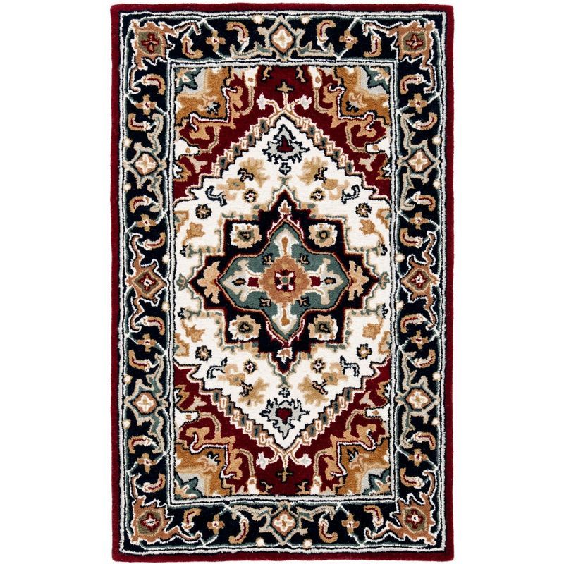 Elegant Ivory Hand-Tufted Wool Area Rug - 24" x 4"