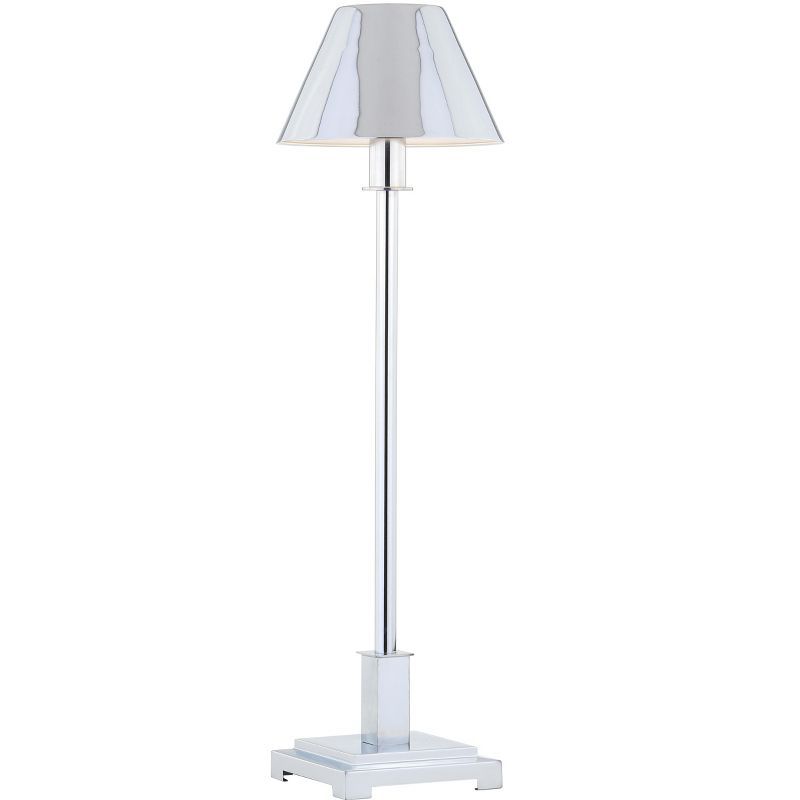 Roxy 26" Silver Metal Clip-on Lamp with Chrome Shade